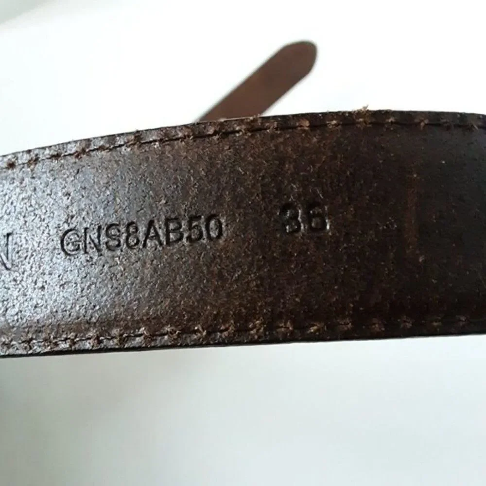 Greg Norman Brown Leather Belt size 36